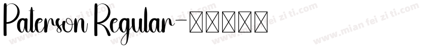 Paterson Regular字体转换